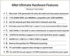 6 LAN 2.5G Firewall Router Intel 3 N355 N200 N150 N97 i226-V Fanless Mini PC DDR5 2xNVMe 1xSATA3.0 2xHD Type-C pfSense OPNsense