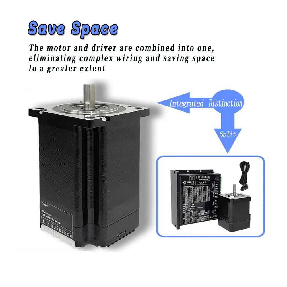 Nema17 42mm Closed Loop Stepper Motor Drive All-in-one Hybrid Servo Motor Encoder Integrated Motor 1000 Line 0.4Nm 0.5Nm 0.6Nm