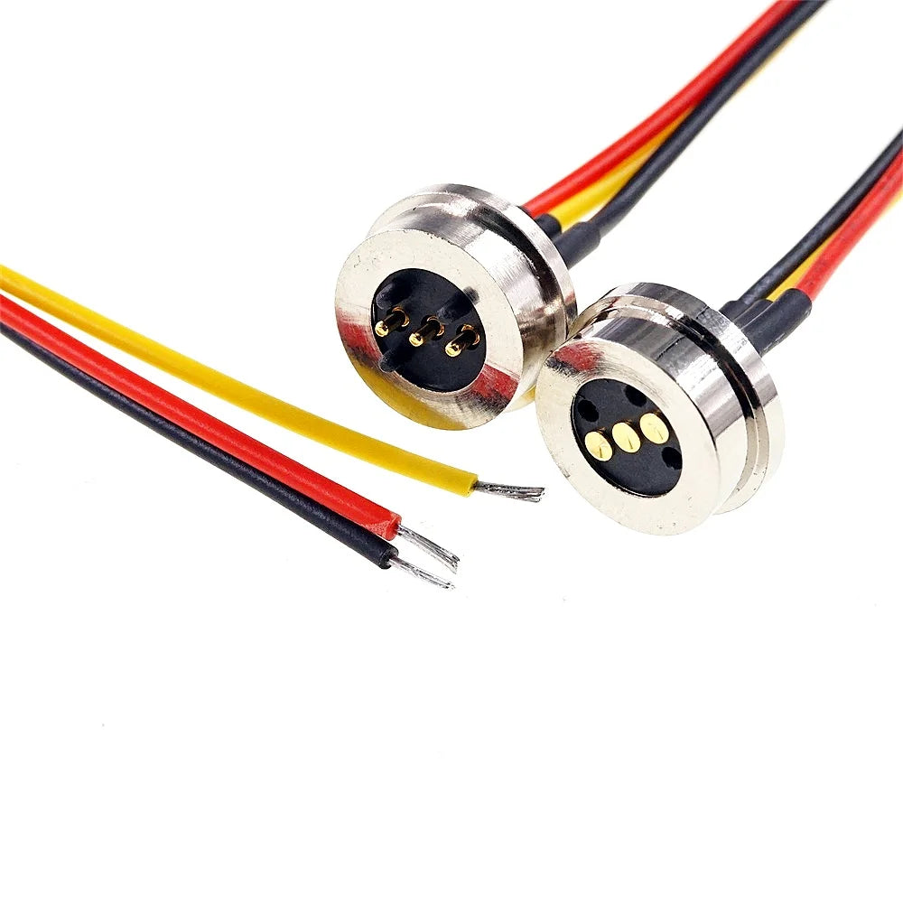 1/3/5 Pair Circular Shape Magnetic Pogo Pin Connector 1 2 3 4 5 Pole Male Female Probe DC Power Charging Round Profile