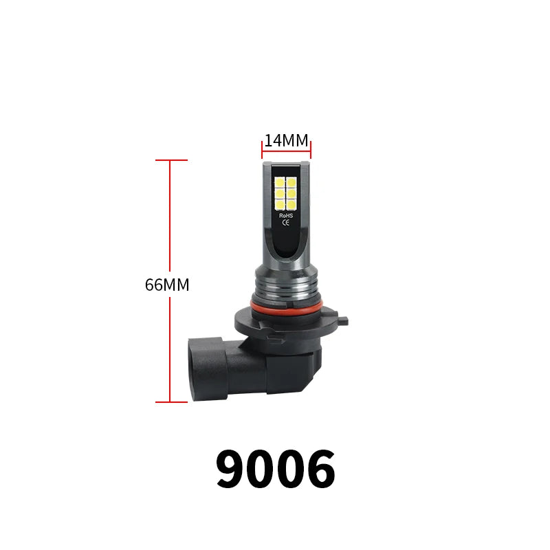 2PCS H8 H11 Led HB4 9006 HB3 9005 Fog Lights Bulb 3030 12SMD 6000K White Car Driving Running Lamp Auto Front Lamp Leds Light 12V