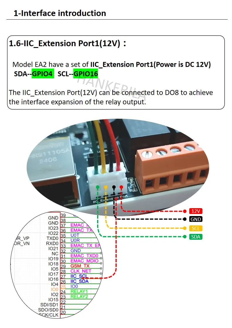 HKL-EA2 Bulk Wholesale Pricing SIM7600 4G Module RS485 DS18B20 Detection Beeping Alarm 2 NPN Input 2 Relay Output IIC Expansion