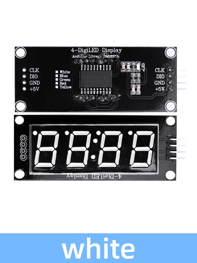 TM1637 LED Display Module 4 Digit Time Indicator Tube 7 Segment Digital Indicator Tube 0.56 Inch Digital LED Module