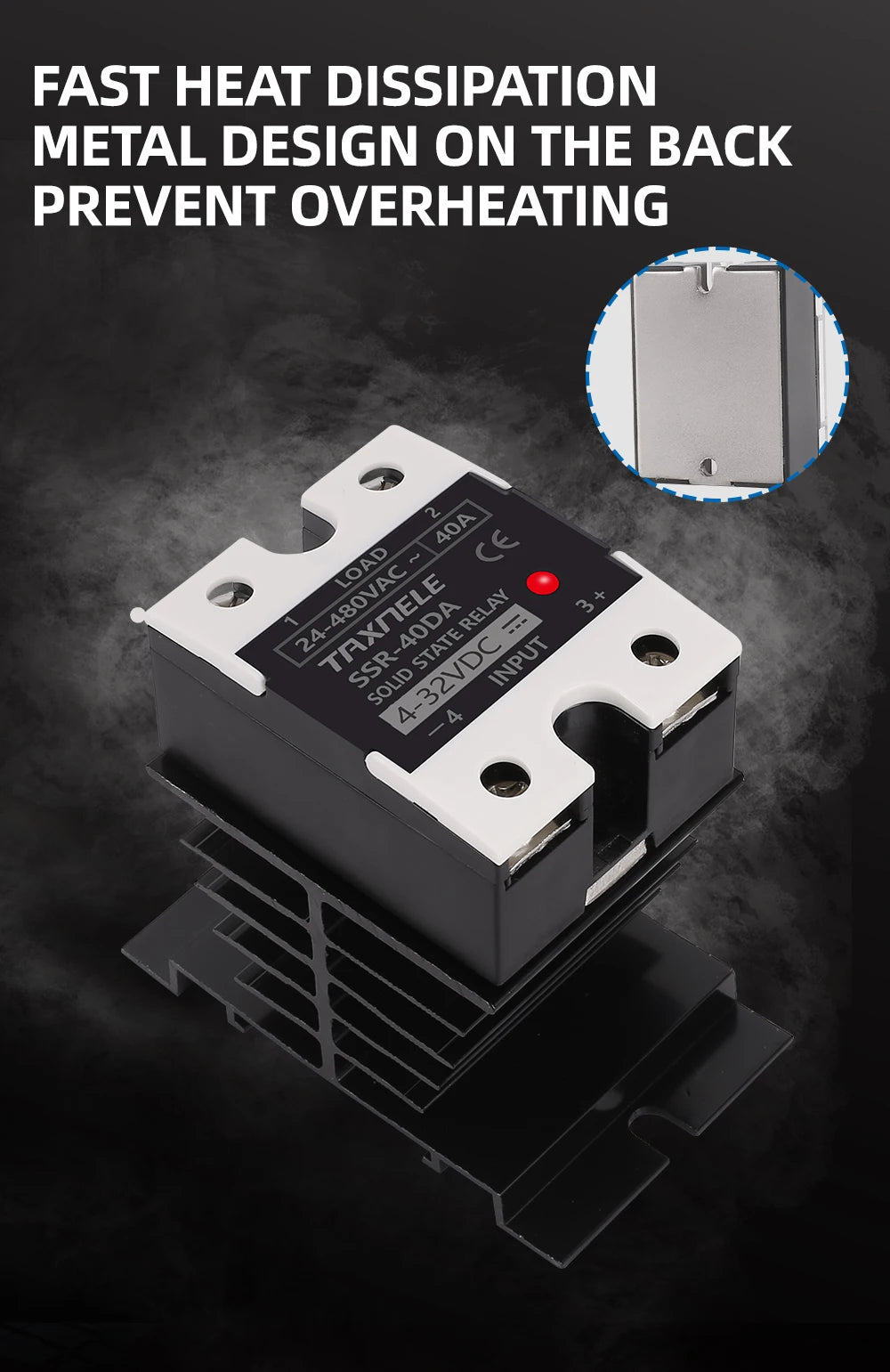 SSR 40DA SSR 25DA 10DA Solid State Relay  DC To AC 4-32VDC Input 24-480VAC Output solid state relay Industrial Single black SSR
