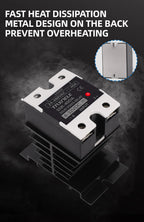 SSR 40DA SSR 25DA 10DA Solid State Relay  DC To AC 4-32VDC Input 24-480VAC Output solid state relay Industrial Single black SSR