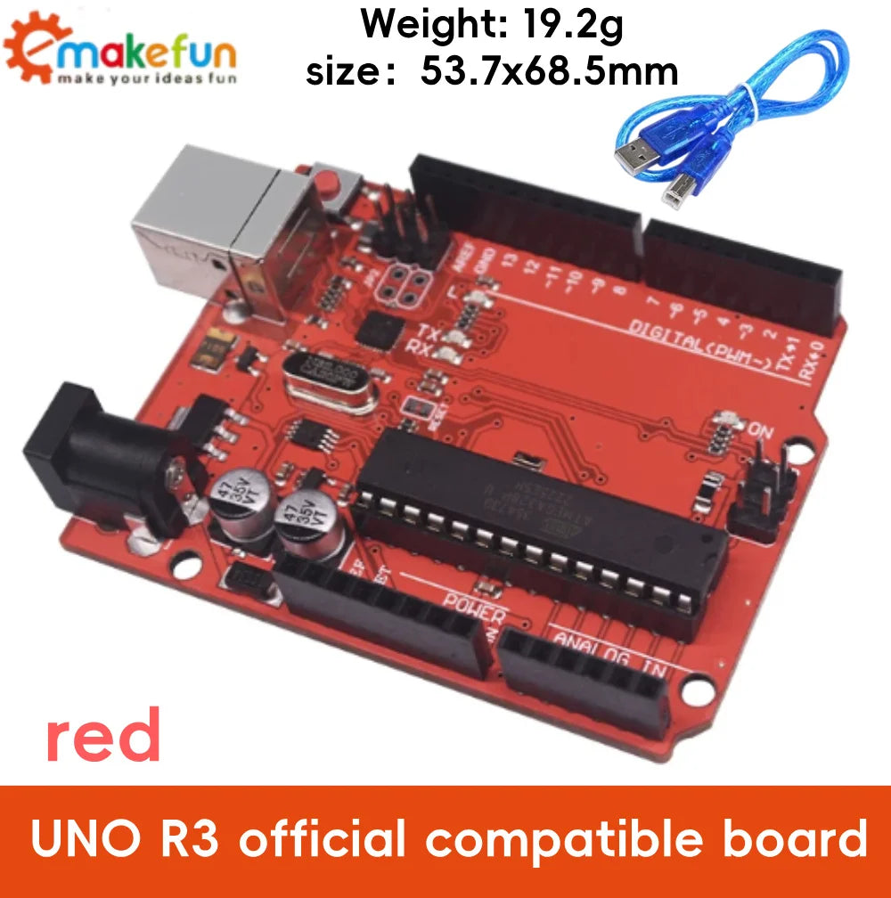 For the Improved Version of the Arduino Uno R3 Development Board, the ATmega328P Microcontroller Module Serves as the Main Contr