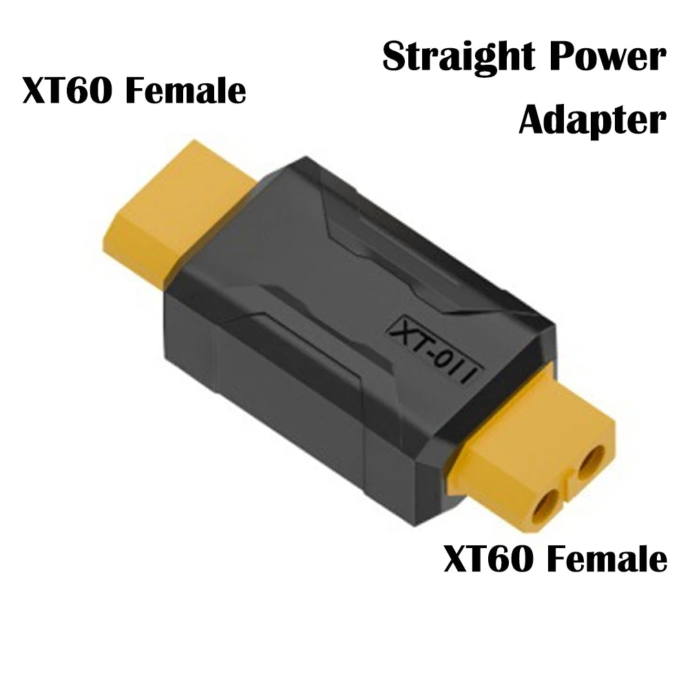 1PCS XT60 Female‑Female XT60 to DC5.5x2.1 Female Straight Coupler Adapter Bidirectional Power Convert Connector for RC Model