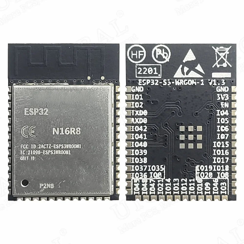 ESP32-S3 N16R8 2.4G Wifi BT Module 32-Bit Dual-Core Low Power 8MB PSRAM 16MB Flash ESP32-S3