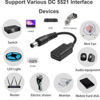 1pc USB Type C to DC 5.5mm X 2.1mm PD Trigger Power Charging Adapter Cable 20V 5A 100W 19-20V Laptop Drill Battery Router CCTV