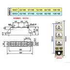 Diode Module SKKT SKKH 42 57 72 92 106 122 132 162 172 250 330 /16E IGBT MODULE Thyristor Semi controlled thyristor  SKKT106/16E