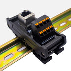 Quick Wiring  Din Rail Mounting Splitter Adapter RJ45 Female To Spring Termianl Block Module RJ45  Breakout Board