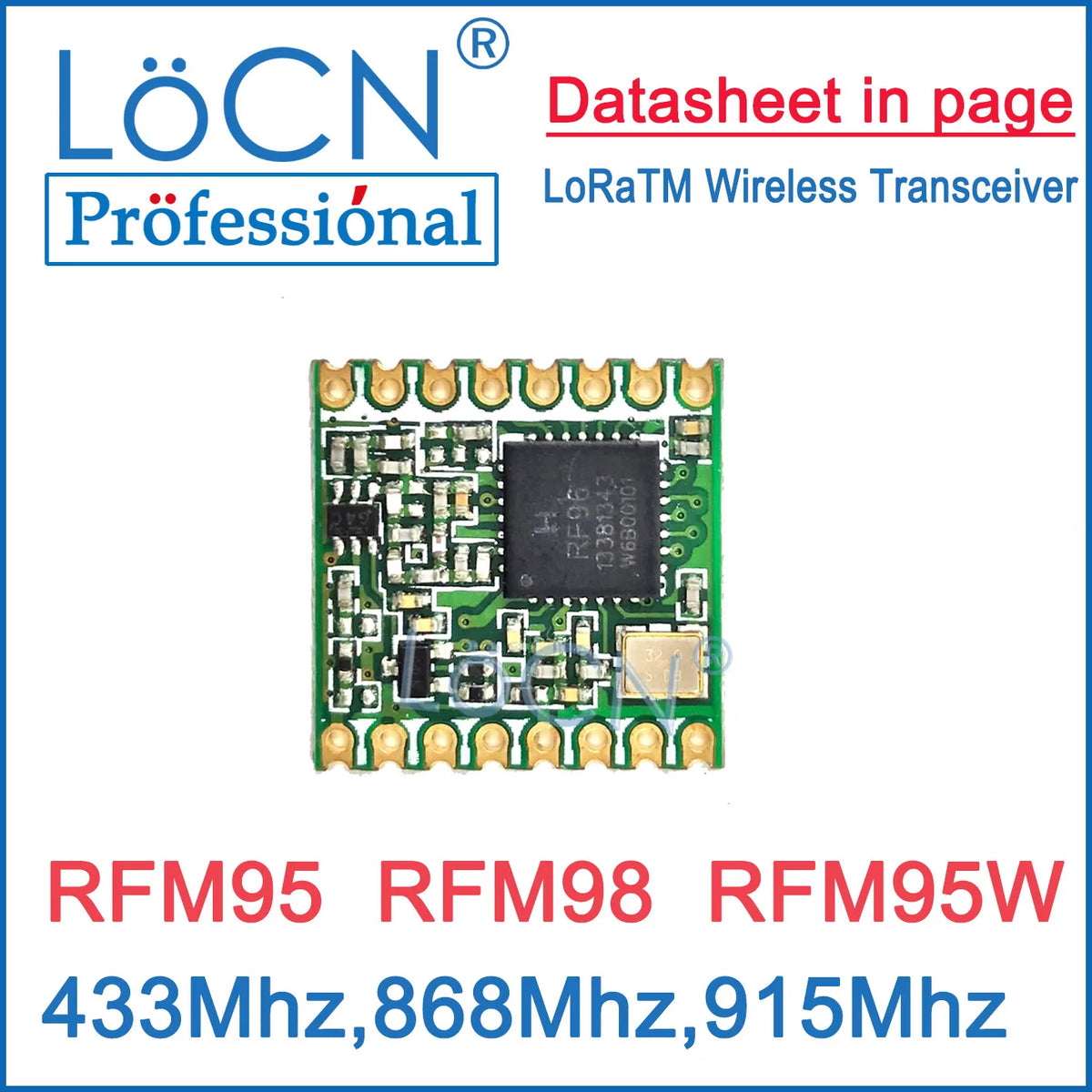 5pcs RFM95 RFM98 RFM96 RFM95W RFM98W RFM96W LoRa Wireless transceiver module radio