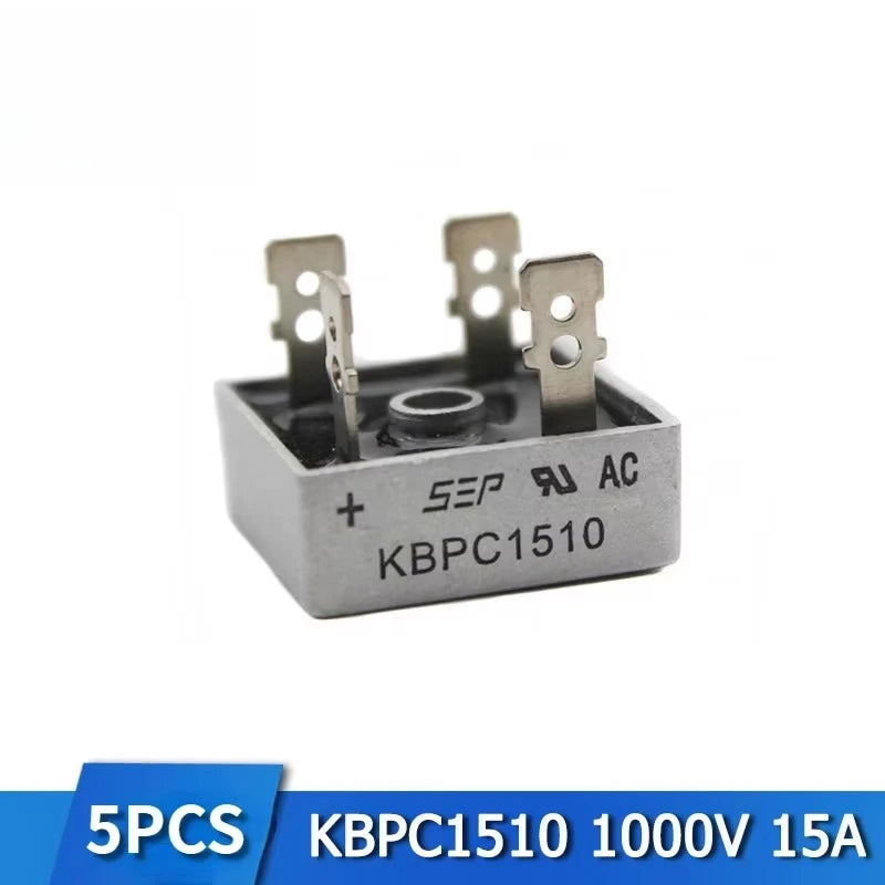 5PCS Diode Bridge Rectifier KBPC2510 KBPC3510 KBPC1510 KBPC5010 KBPC1010 GBJ1510 GBJ2510 GBJ3510 GBU1510 GBU3510 Rectifier Diode