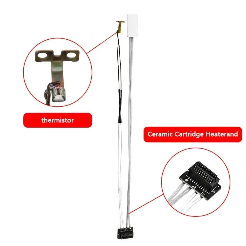 For Bambu Lab X1/X1C P1P/P1S A1 mini Thermistor & Ceramic Heating Plate For 3D Printer Hotend Heater Cartridge 24V 48W NTC 100K