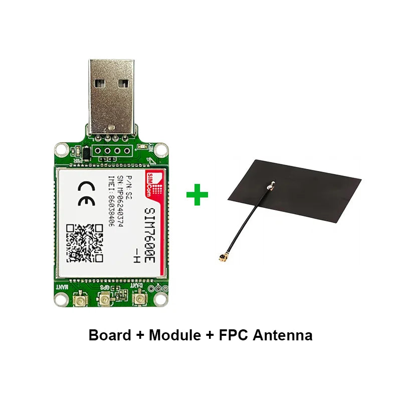 SIMcom SIM7600G-H Global Band Dongle SIM7600E-H USB Dongle Europe Band Modem with Antenna 4G LTE CAT4 Module GNSS Breakout Kit