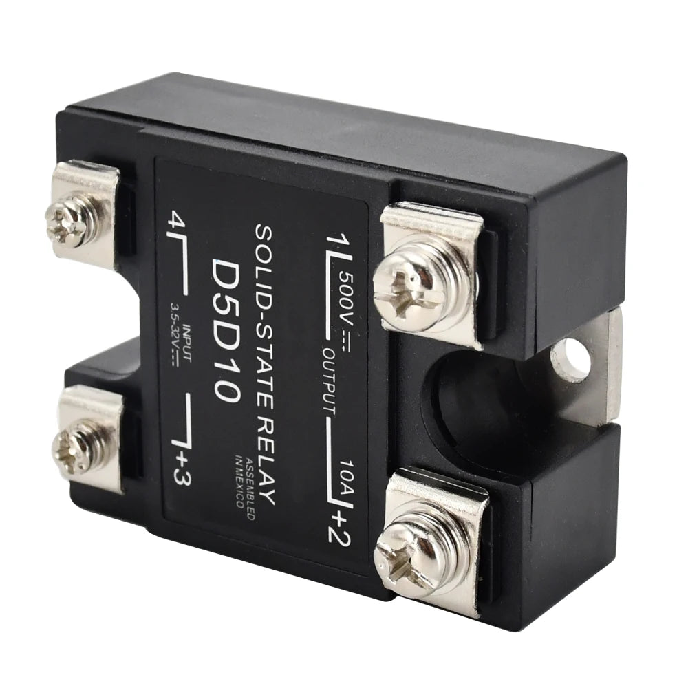 Solid State Relay Compatible with Crydom D5D10 SSR Input 3.5-32VDC Output 500VDC 10A