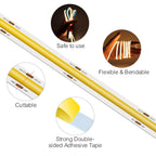 FOB COB LED Strip 12V 24V DC RA90 Flexible High Bright Tape LED 3mm 5mm 8mm 10mm Light Bar Ice Blue White Red Green Pink Yellow