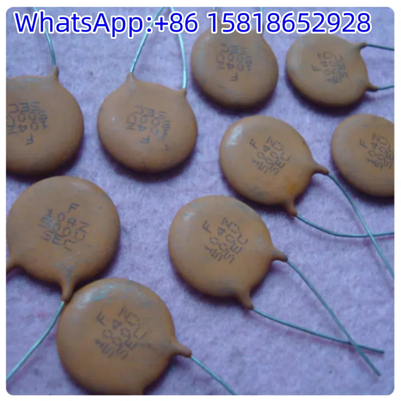 2pcs 500V 0.1UF American SEC early copper lead silver film high-frequency ceramic guitar capacitor diameter 18MM