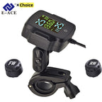 E-ACE TPMS Tire Pressure Monitoring SystemInfitary Motorcycle System LCD Real Time Data Display For Status Precise Digital
