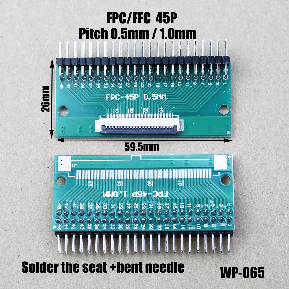 1pcs 4/6/8/10/12/15/16/18/20/22/24/26/30/34/36/40/42/45/50/56 Pin FPC/FFC Adapter Board 0.5mm To 2.54mm Connector
