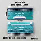 1pcs 4/6/8/10/12/15/16/18/20/22/24/26/30/34/36/40/42/45/50/56 Pin FPC/FFC Adapter Board 0.5mm To 2.54mm Connector