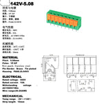 10pcs KF142V-5.08mm 141V-2.54mm Vertical KF142R 141V Right Angle FFKDSA 250V10A 2P 3P Spliceable PCB Wire Spring Terminal Block