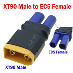 RC Car EC5 Connector Model Cars Charger Adapter Cable Battery Conversion Head EC5 Female Male To XT60 XT90 Male Female Head