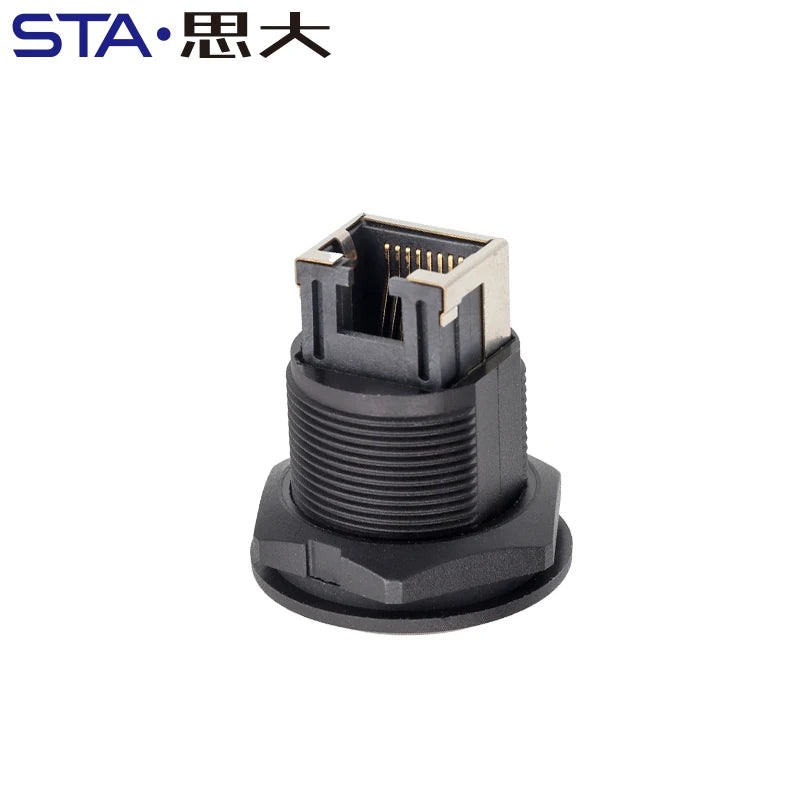 IP67 Waterproof Threaded Type EP Panel Board Female to Male Front Mounted USB 2.0/3.0 Socket Adapter Circular Aviation Connector