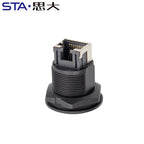 IP67 Waterproof Threaded Type EP Panel Board Female to Male Front Mounted USB 2.0/3.0 Socket Adapter Circular Aviation Connector