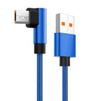 NNBILI Micro USB Cable 90 Degree USB Cable For Samsung S7 Xiaomi Android Smartphone Phone UsbC Cable 2.4A Fast Charging 1m/2m/3m