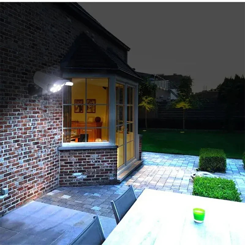 1-2Pack 77LED Solar Motion Sensor LED Light Outdoor Dummy Camera Wireless Security Flood Light Waterproof Lamp For Home Garden