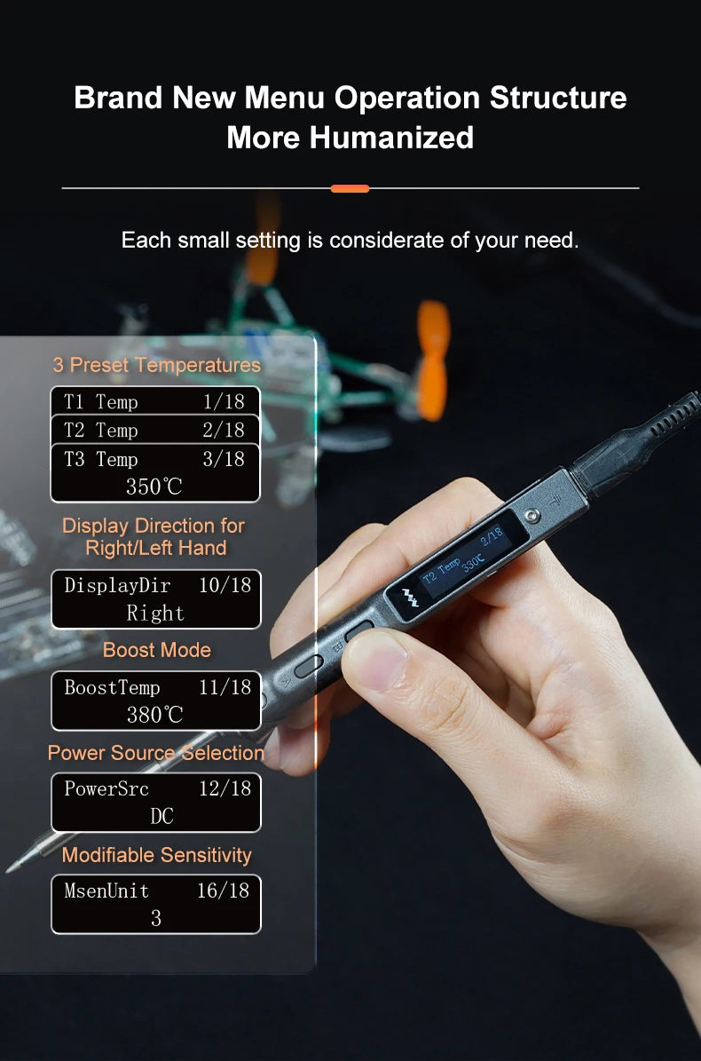 Original TS101 Soldering Iron Smart Adjustable Portable Mini Type-C USB Electric Temperature Digital Solder Iron Station PD3.0