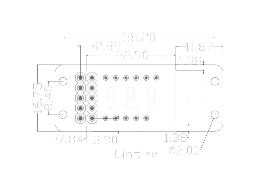 MAX7219 0.36 Inch 3 Bits Digital LED Display 7 Segment Module Unwelded 6 Color Available for Arduino STM32 STC AVR ESP32