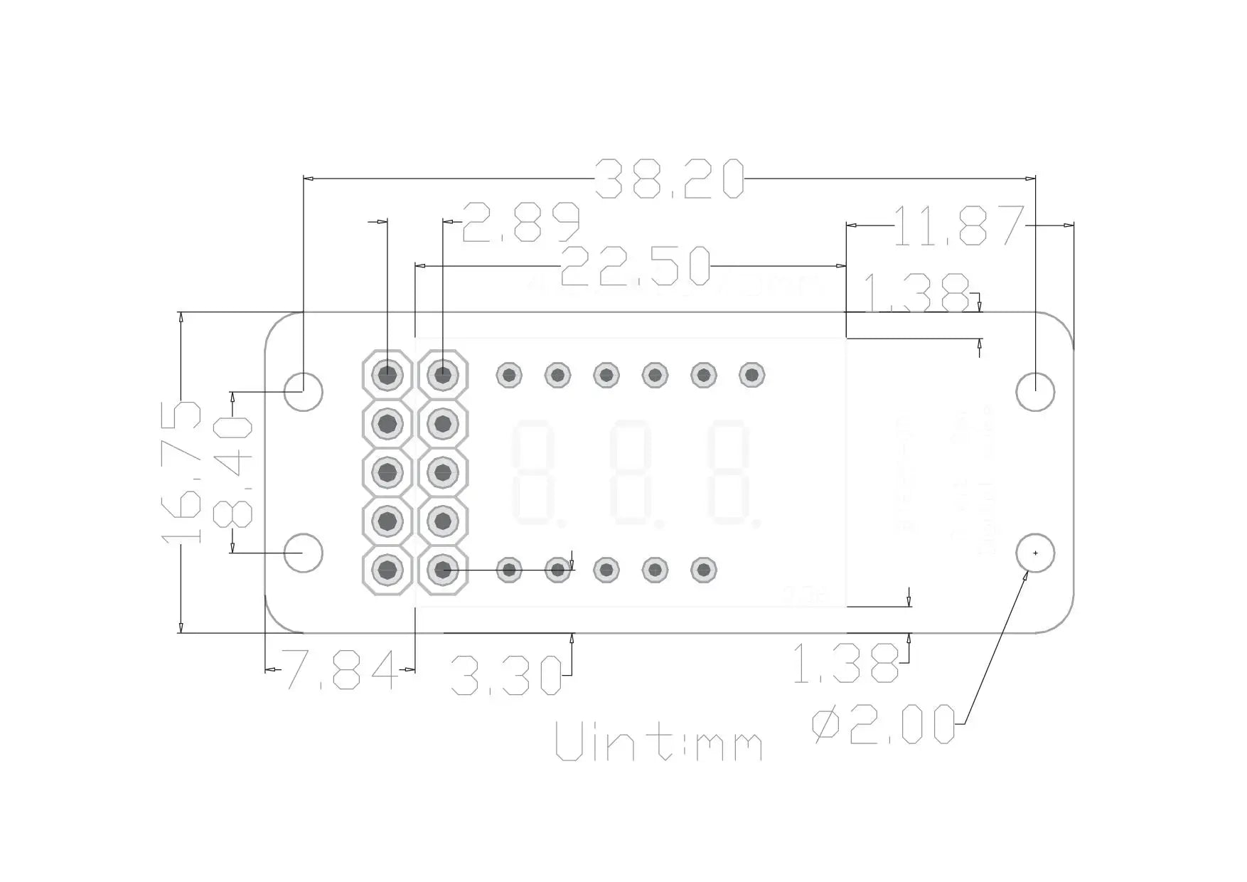 MAX7219 0.36 Inch 3 Bits Digital LED Display 7 Segment Module Unwelded 6 Color Available for Arduino STM32 STC AVR ESP32