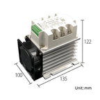 15A-40A Three-phase AC Voltage Regulating Module With Heat Sink And Fan Power Regulator Thyristor Solid State Relay Dimming