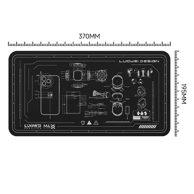 S-160 TE-509/502/508/610 LW-M3/M4 Silicone Soldering Mat ESD Antistatic Heat Resistant Insulation Repair Working Mat