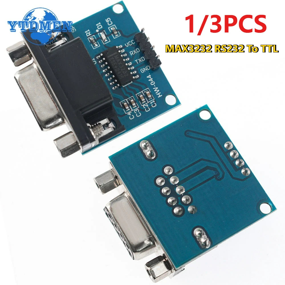 1/3pcs MAX3232 Module RS232 To TTL Serial Port Converter Module Female DB9 Connector MAX232 Chip for Arduino