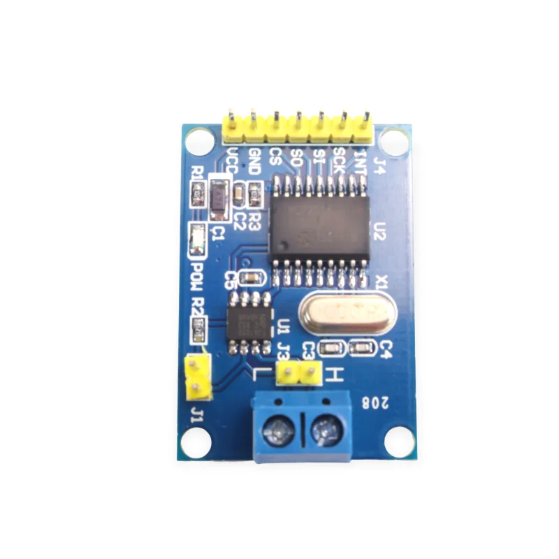 1pcsMCP2515 CAN Bus Module TJA1050 Receiver SPI Interface Industrial Grade 120Ω Resistor 1Mb/s for Arduino Automotive Diagnostic