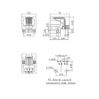 10PCS Telephone Socket Connector RJ11 RJ12 RJ45 Telephone Wifi Female Socket 2pin 4pin 6pin 8pin 4P4C 6P6C 6P4C 8P8C RJ45 Jack