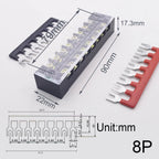 Junction Box Electrical Screw Terminal Block and Insulated Barrier Strip Wire Connectors Connecter Electronic Cable Contacts