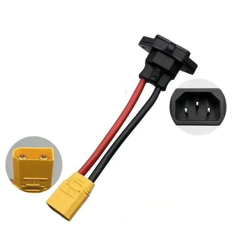 XT60/XT90 To C14 3pin Male Female Power Socket 10AWG/12AWG Battery Car Charging Wire Connector New Energy E-bike Charging Cable