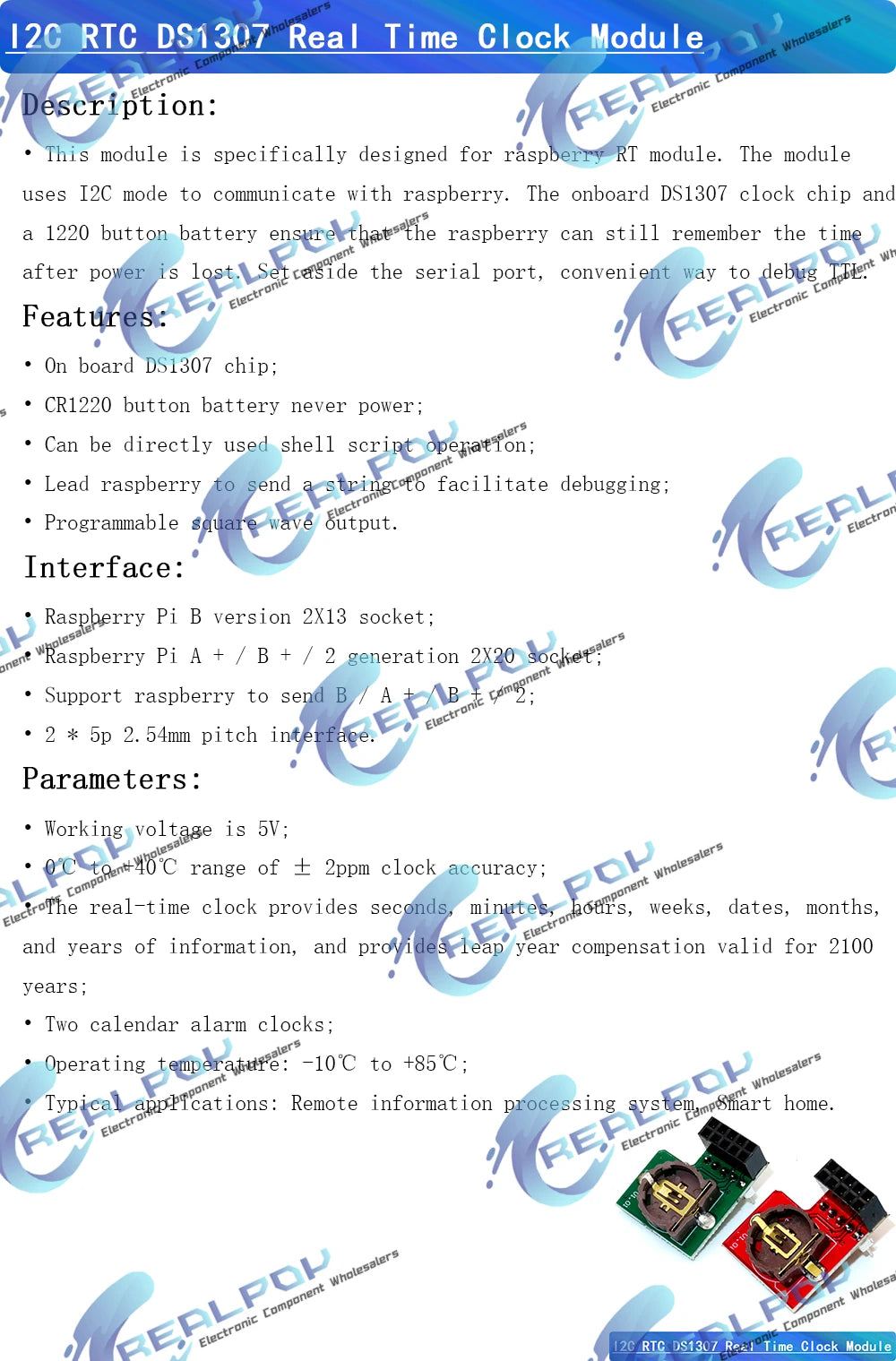 DS1302 / DS1307 / PCF8563 / DS3231 AT24C32 I2C IIC Memory 3.3V-5V Real Time Precision RTC Clock I2C Module DS3231SN for Arduino