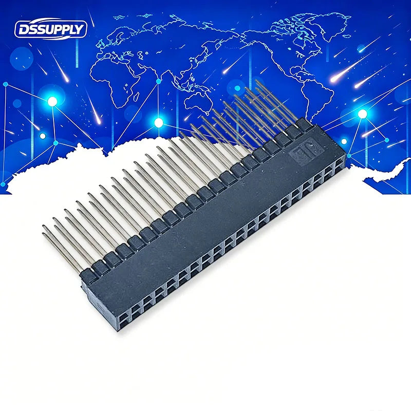 1PCS 2.54mm 2x10P/20P/32P/40 Pin Female Stacking Header Connector Dual Row 2*10P 2*20P 2*32P 2*40P PC104 For Raspberry Pi 2