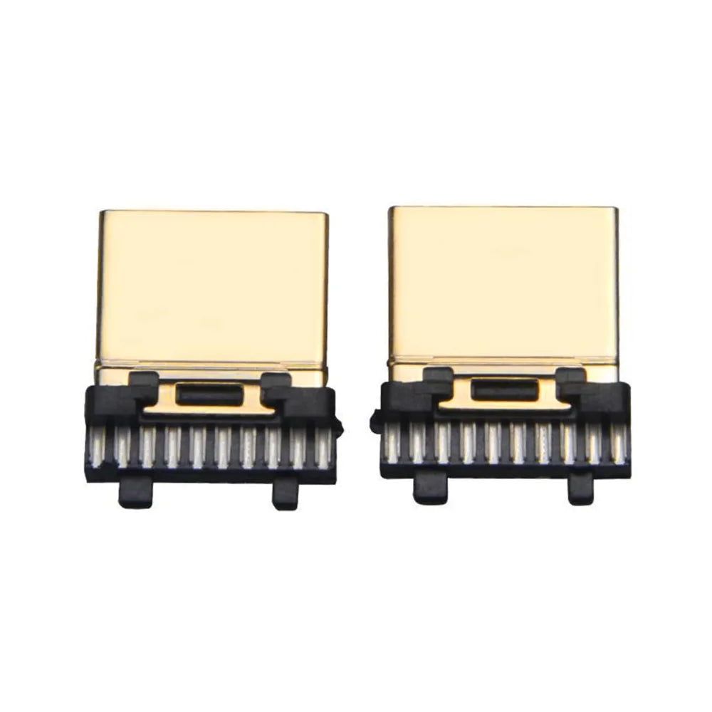 5/10Pcs HDMI Type A Male Connector 19Pin Gold Plated Soldering Plug for HD Electronic Equipment Repair