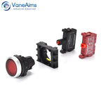 22mm LA36M Momentary Push Button Switch with LED Light 12v 24v 220v Latching Illuminated Push Button Switches On Off VaneAims