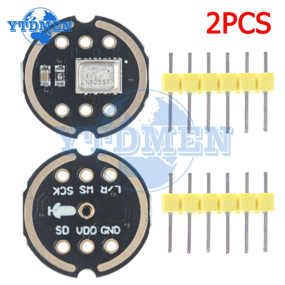 2PCS INMP441 Microphone I2S Interface Omnidirectional Microphone Module MEMS High Precision Low Power Support ESP32