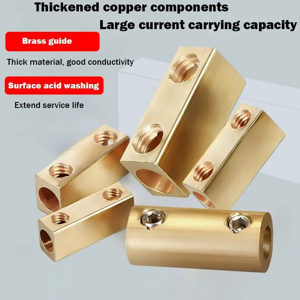 With Heat Shrink Tubing Brass Terminal Block Pressure Free High Current High Power Splitter Waterproof Wire Connector Electrical