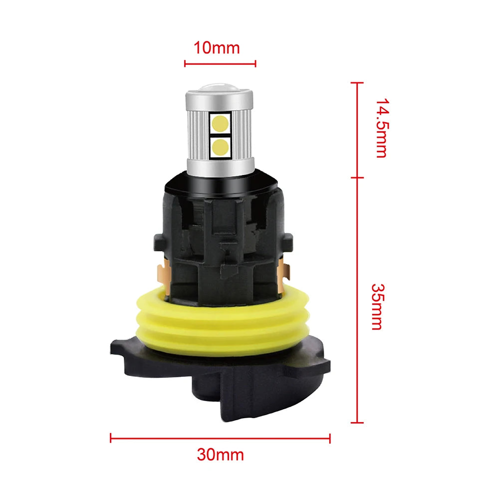 Lamp for Peugeot 3008 5008 2Pcs/Set 3030 9SMD White/Amber PH24W Canbus DRL for Citroen C5 MK2 Car LED Daytime Running Light