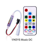 WS2811 WS2812B WS2813 WS2815 LED Pixels Strip Light Controller 3/4PIN USB/DC RF 14/17/21Keys LED Tape Remote Controller DC5-24V
