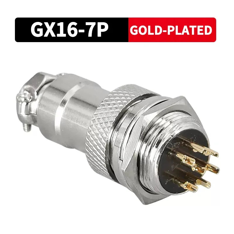 5/20 Sets GX16 Gold-Plated Connector - 2/3/4/5/6/7/8/9/10Pin Fixed & Butt Mobile Type Electric Cable Terminal (Male&Female)