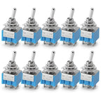 10Pcs Miniature Toggle Switch ON-OFF-ON Mini Button Rocker Power Switch 3Pin 6Pin ON-OFF MTS-102 MTS-103 MTS-202 MTS-203
